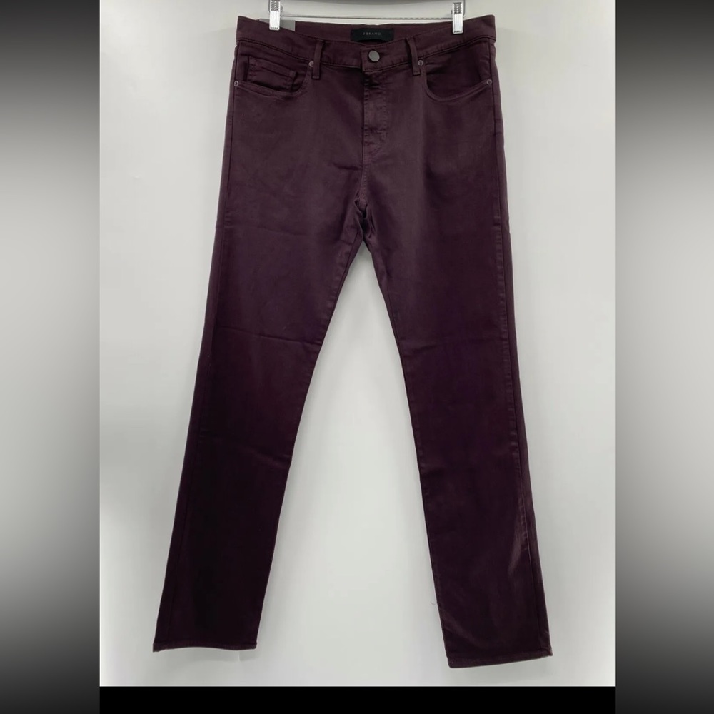 J Brand Men's Tyler Slim Fit Jeans 36x34 Veeno Burgundy Seriously Soft Stretch
